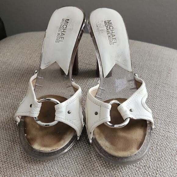 Michael Kors Clear Heels White 8M - Picture 1 of 6